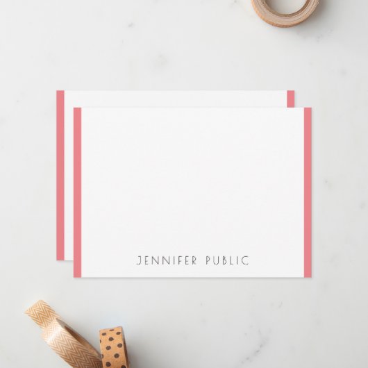 Moderne, eenvoudige Sjabloon monogram Initiaal (Voorkant / Achterkant in situ)