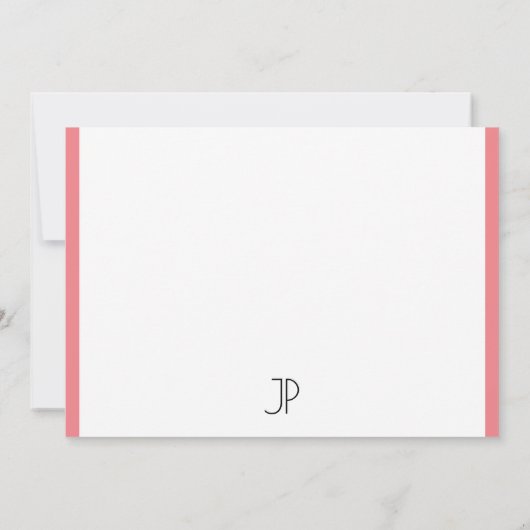 Moderne, eenvoudige Sjabloon monogram Initiaal (Achterkant)