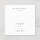 Moderne, eenvoudige Sjabloon Professional Trendy Vierkante Visitekaartje (Achterkant)