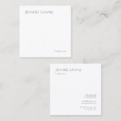 Moderne, eenvoudige Sjabloon Professional Vierkante Visitekaartje (Voorkant / Achterkant)