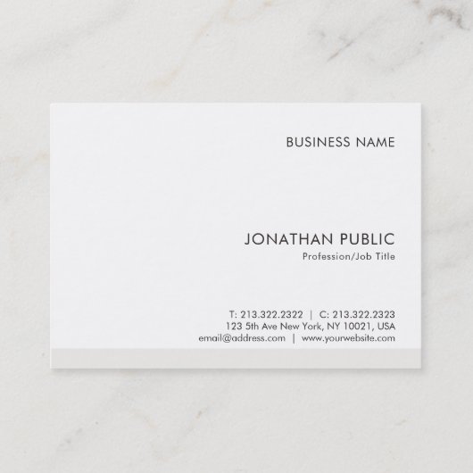 Moderne, eenvoudige Sjabloon Professional Visitekaartje (Achterkant)