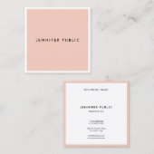 Moderne, eenvoudige Sjabloon professionele luxe lu Vierkante Visitekaartje (Voorkant / Achterkant)