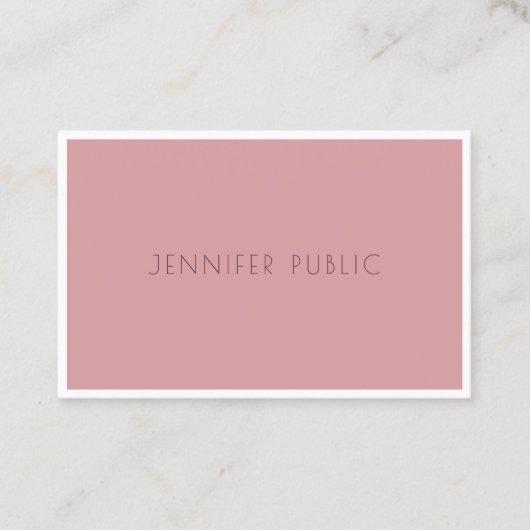 Moderne eenvoudige Sjabloon professionele trendkle Visitekaartje (Voorkant)