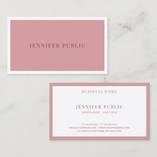 Moderne eenvoudige Sjabloon professionele trendkle Visitekaartje (Voorkant / Achterkant)