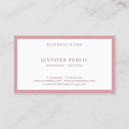 Moderne eenvoudige Sjabloon professionele trendkle Visitekaartje (Achterkant)