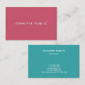 Moderne, eenvoudige Sjabloon Trend Colors Professi Visitekaartje (Voorkant / Achterkant)