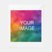 Moderne eenvoudige Sjabloon upload Afbeelding foto Fleece Deken (Voorkant)