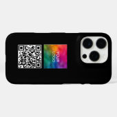 Moderne eenvoudige Sjabloon Upload uw Logo QR-code Case-Mate iPhone Case (Achterkant (horizontaal))