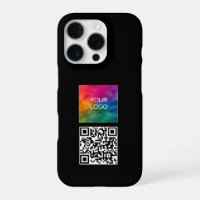 Moderne Eenvoudige Sjabloon Upload Uw Logo QR Code