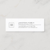 Moderne Eenvoudige Sjabloon uploadt uw Logo Compan Mini Visitekaartje (Achterkant)