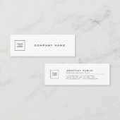 Moderne Eenvoudige Sjabloon uploadt uw Logo Compan Mini Visitekaartje (Voorkant / Achterkant)