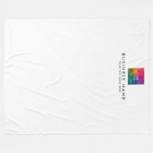 Moderne eenvoudige Sjabloon uw Logo hier stijlvol Fleece Deken (Voorkant (Horizontaal))