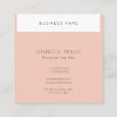 Moderne, eenvoudige Sjabloon voor design, stijlvol Vierkante Visitekaartje (Achterkant)