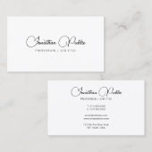 Moderne, eenvoudige Sjabloon voor typografie Visitekaartje (Voorkant / Achterkant)