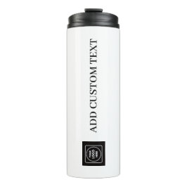 Moderne Eenvoudige Sjabloon Zakelijke Logo Promoti Thermosbeker