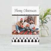 Moderne Eenvoudige Sjabloon Zwart-wit Kerst (Staand voorkant)