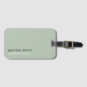 Moderne, eenvoudige sleuf voor groen instagram bagagelabel (Voorkant (horizontaal))