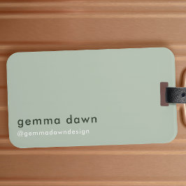 Moderne, eenvoudige sleuf voor groen instagram bagagelabel