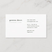 Moderne, eenvoudige sleuf voor groen monogram visitekaartje (Voorkant)