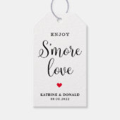 Moderne eenvoudige S'more Love Wedding Gift-Labels Cadeaulabel (Voorkant)