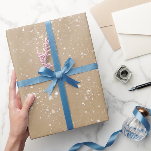 Moderne eenvoudige sneeuwplaat voor Waterverf op K Cadeaupapier (Geschenken)