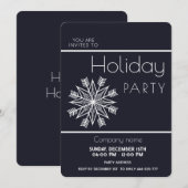 Moderne eenvoudige sneeuwvlok corporate Holiday pa Kaart (Voorkant / Achterkant)