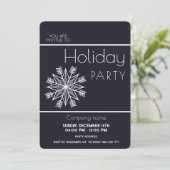 Moderne eenvoudige sneeuwvlok corporate Holiday pa Kaart (Staand voorkant)