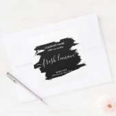 Moderne, eenvoudige, Soy Candle Black & White Vierkante Sticker (Envelop)