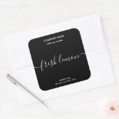 Moderne, eenvoudige, Soy Candle Black & White Vierkante Sticker (Envelop)