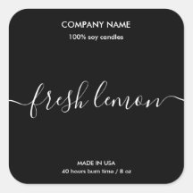 Moderne, eenvoudige, Soy Candle Black & White