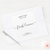 Moderne, eenvoudige, Soy Candle Black & White Vierkante Sticker (Envelop)