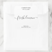 Moderne, eenvoudige, Soy Candle Black & White Vierkante Sticker (Tas)