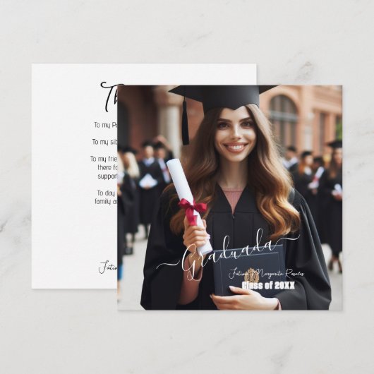 Moderne eenvoudige Spaanse flat dank u kaart (Voorkant / Achterkant)