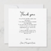 Moderne eenvoudige Spaanse flat dank u kaart (Achterkant)