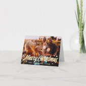 Moderne Eenvoudige Speelse Groet Sterren Familie F Feestdagen Kaart (Voorkant)