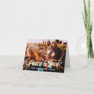 Moderne eenvoudige speelse groetjes Sterren Feestdagen Kaart