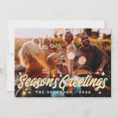 Moderne eenvoudige speelse groetjes Sterren Feestdagenkaart (Voorkant)