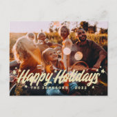 Moderne eenvoudige speelse groetjes Sterren Feestdagenkaart (Voorkant)