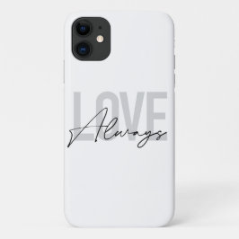 Moderne, eenvoudige stadtypografie "Liefde Altijd" Case-Mate iPhone Case