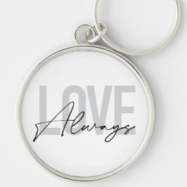 Moderne, eenvoudige stadtypografie "Liefde Altijd" Sleutelhanger