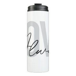 Moderne, eenvoudige stadtypografie "Liefde Altijd" Thermosbeker