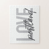 Moderne, eenvoudige, stedelijke, coole design Love Legpuzzel (Verticaal)