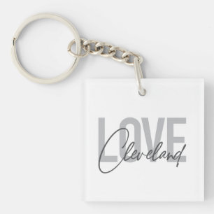 Moderne, eenvoudige, stedelijke, coole design Love Sleutelhanger