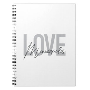 Moderne, eenvoudige, stedelijke, coole Liefde Minn Notitieboek