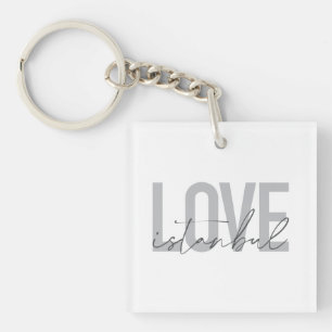 Moderne, eenvoudige, stedelijke, trendy design Lov Sleutelhanger