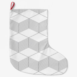 Moderne, eenvoudige, stedelijke, trendy grafische  grote kerstsok