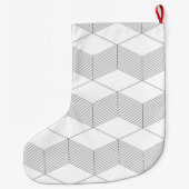 Moderne, eenvoudige, stedelijke, trendy grafische  grote kerstsok (Achterkant)