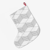 Moderne, eenvoudige, stedelijke, trendy grafische  grote kerstsok (Achterkant (Hangend))