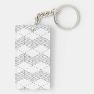 Moderne, eenvoudige, stedelijke, trendy grafische  sleutelhanger