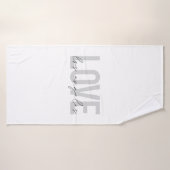 Moderne, eenvoudige, stedelijke vormgeving van de  badhanddoek (Badhanddoek)